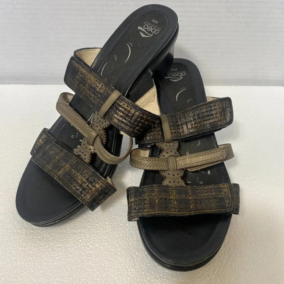 Abeo Gillian Neutral Women's Sandals Slides Adjustable Straps Dress Heels Sz 9 - Picture 2 of 12